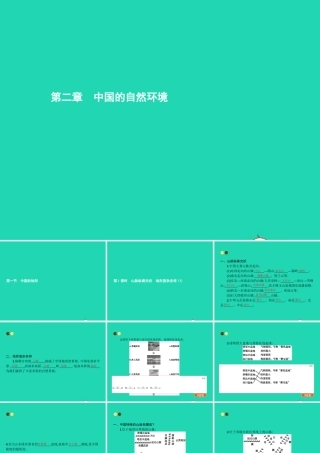 八年级地理上册 2.1 中国的民族(第1课时 山脉纵横交织 地形复杂多样(1))课件 (新版)湘教版 课件