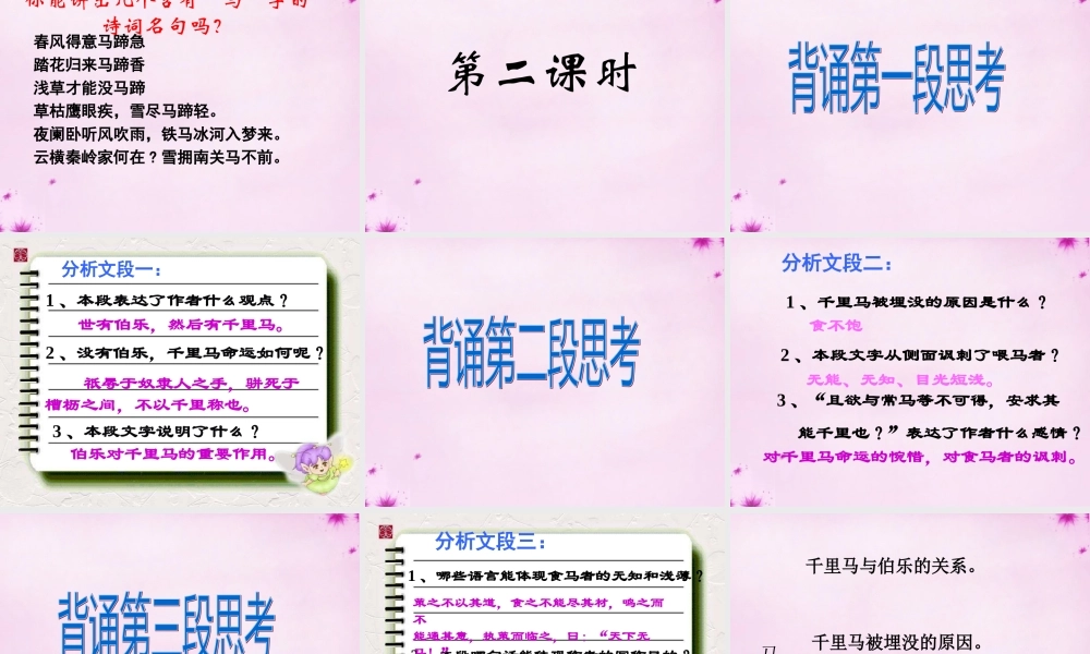 八年级语文下册 第23课 马说课件 新人教版 课件