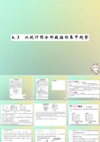 八年级数学上册 第六章 数据的分析 6.3 从统计图分析数据的集中趋势习题课件 (新版)北师大版 课件