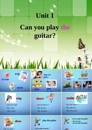 七年级英语下册 Unit 1 Can you play the guitar课件 (新版)人教新目标版 课件