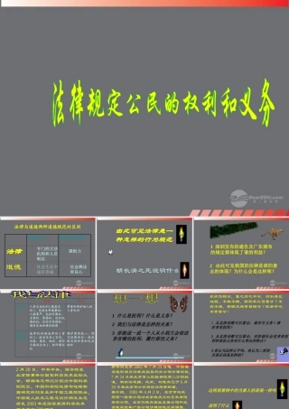 山东省烟台市郭城一中七年级政治上册(法律规定公民的权利和义务)课件 新人教版 课件