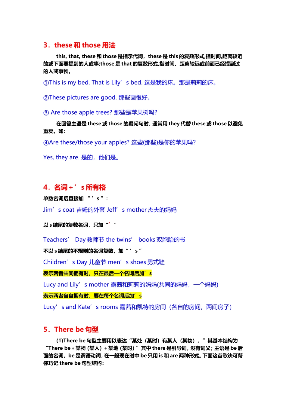 初一上册英语语法_第2页