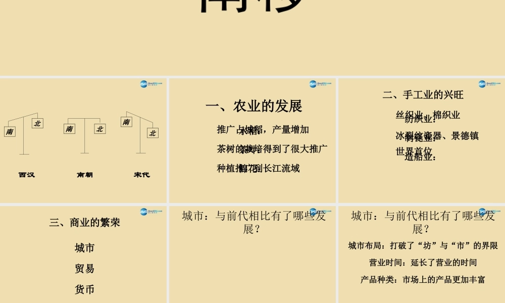 中考历史(经济发展与重心南移)复习课件2 课件
