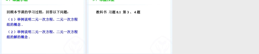 二元一次方程组.