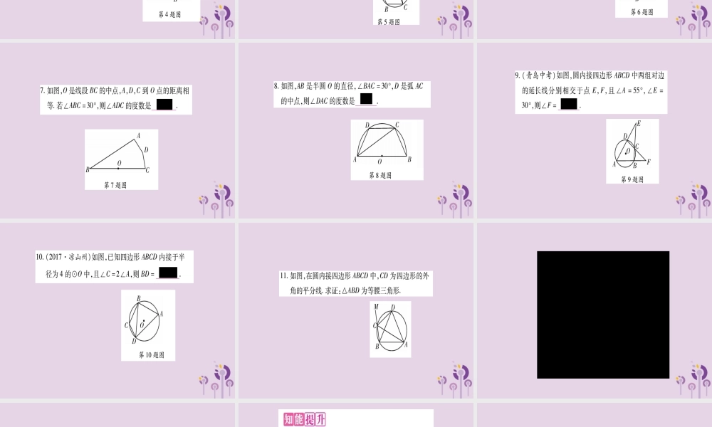 九年级数学上册 第二十四章 圆 241 圆的有关性质 2414 第2课时作业课件 (新版)新人教版 课件