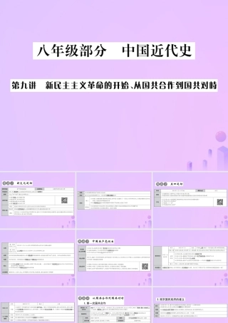 中考历史总复习 第九讲 新民主主文革命的开始、从国共合作到国共对峙课件 新人教版 课件