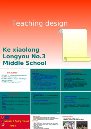 七年级英语下册：Module 2 Spring Festival说课课件(外研版) 课件