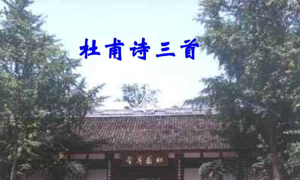 八年级语文上册 第五单元第25课(杜甫诗三首)课件 人教新课标版 课件