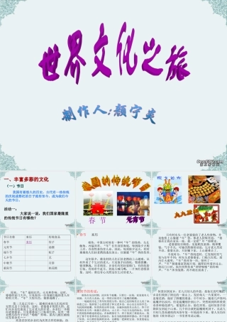 八年级政治世界文化之旅课件 新课标 人教版 课件