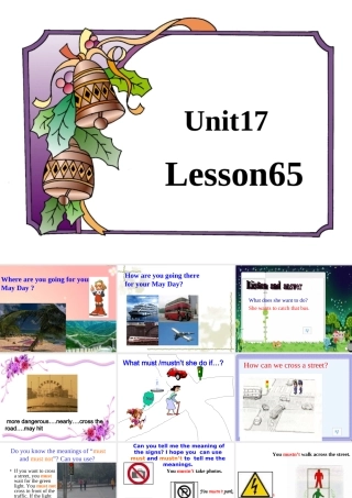 八年级下学期unit17lesson65 人教版 课件