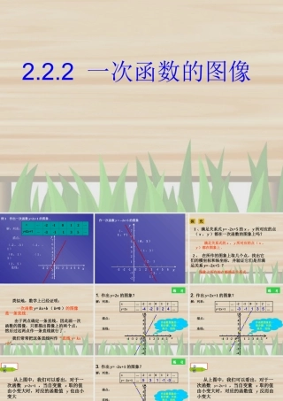 八年级数学一次函数的图像课件 湘教版 课件