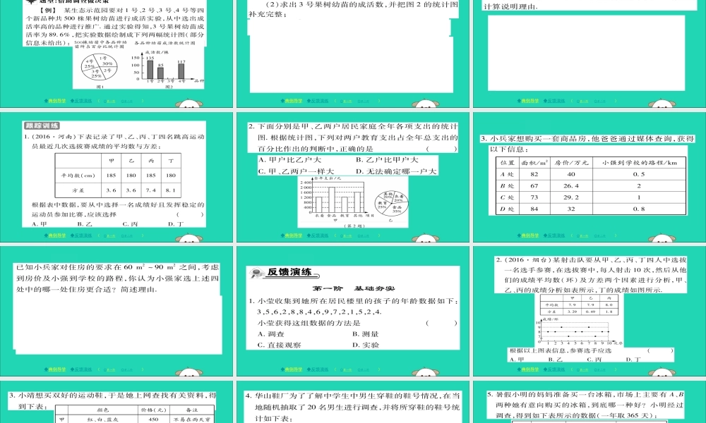 九年级数学下册 第28章(样本与总体)2831 借助调查做决策习题课件 (新版)华东师大版 课件