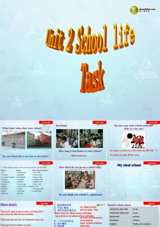 八年级英语上册 Unit 2 School Life Task课件 牛津版 课件