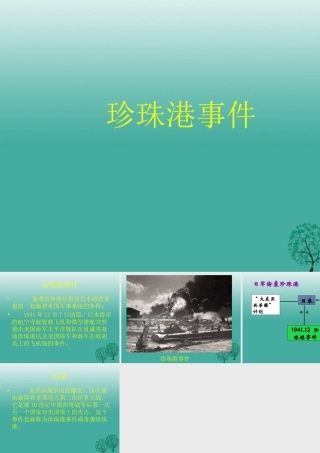 九年级历史下册 第6课(第二次世界大战的爆发)珍珠港事件课件 新人教版 0106316