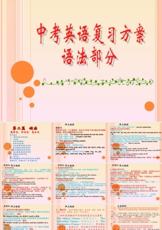 九年级英语中考复习方案－并列句课件