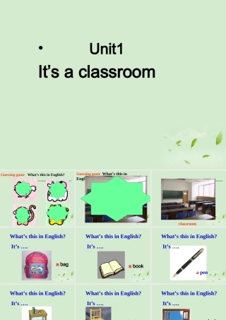 七年级英语上册 Starter Module 2 Unit 1 It s a classroom1课件 外研版 课件