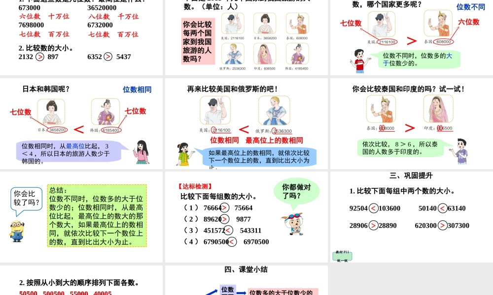 信息窗三(万以上数的大小比较及改写)