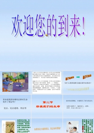 八年级政治上册 珍爱自己的生命和尊重他人生命课件 湘教版 课件