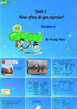 八年级英语上册 Unit 1.how often do you exersise_Section A课件 人教新目标版 课件