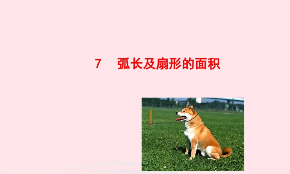 九年级数学下册 第三章圆 7弧长及扇形的面积课件 北师大版 课件