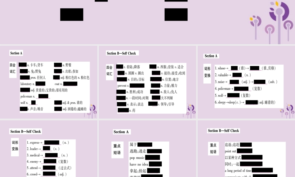 九年级英语全册 Unit 8 It must belong to Carla知识归纳作业课件 (新版)人教新目标版 课件