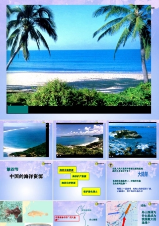 八年级地理上册 第四节 中国的海洋资源(第1课时)课件 湘教版 课件