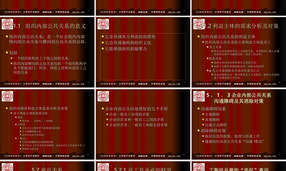 5组织内、外部公共关系