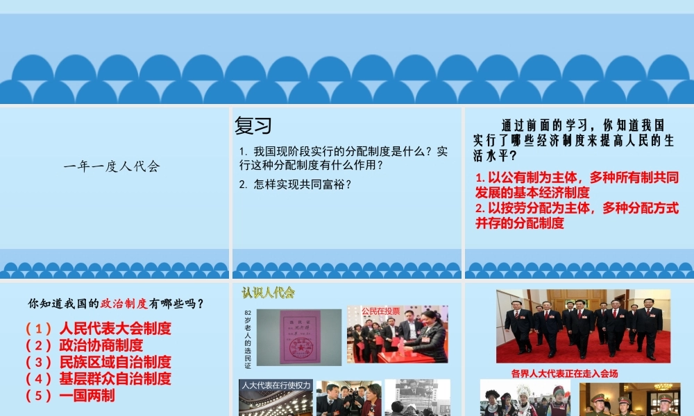 一年一度的人民代表大会