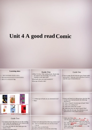 八年级英语下册 Unit 4 A good read comic课件 (新版)牛津版 课件