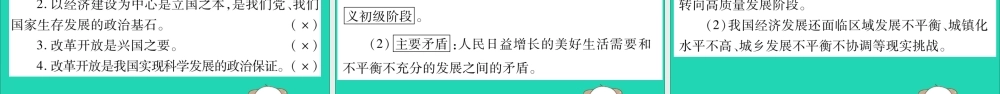 宁夏中考道德与法治考点复习 第二篇 第一板块 国情部分 第4课时 改革开放 共同富裕课件