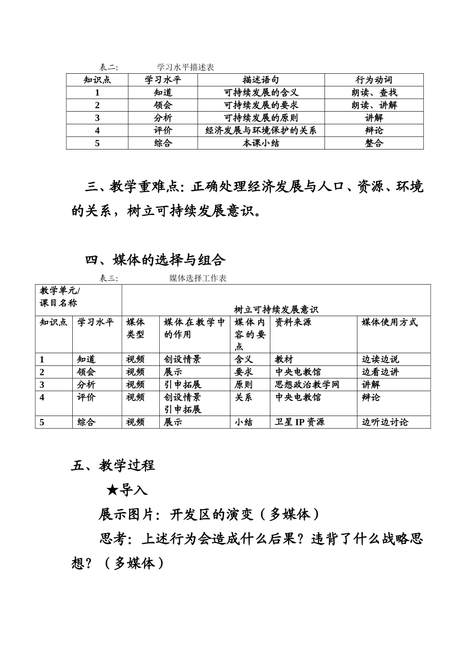 《树立可持续发展意识》教学设计_第2页