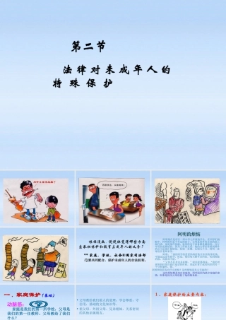 八年级政治上册 第二节法律对未成年人的特殊保护课件 湘教版 课件