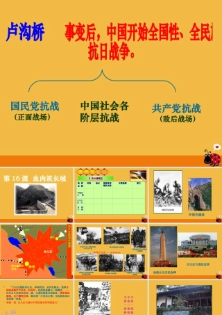 八年级历史上册 第16课血肉筑长城课件 人教版新课标 课件