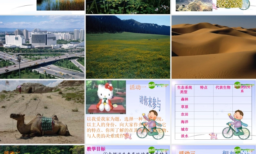 七年级生物上册 生物圈是最大的生态系统课件 人教版 课件