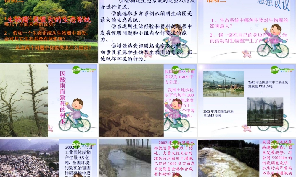 七年级生物上册 生物圈是最大的生态系统课件 人教版 课件