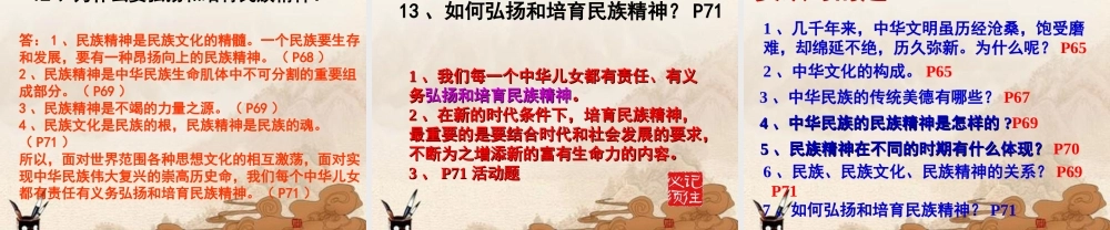 九年级政治 第五课中华文化与民族精神课件 人教新课标版 课件