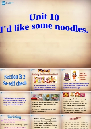 广西平南县大安四中七年级英语下册 Unit 10 I'd like some noodles Section B课件2 (新版)人教新目标版 课件