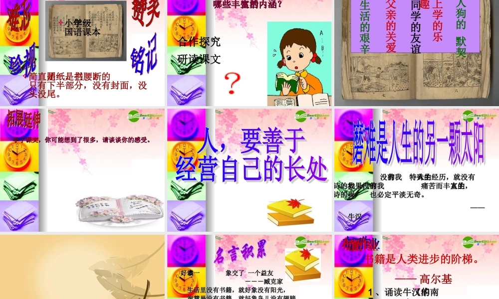 八年级语文下册 我的第一本书课件 人教版 课件