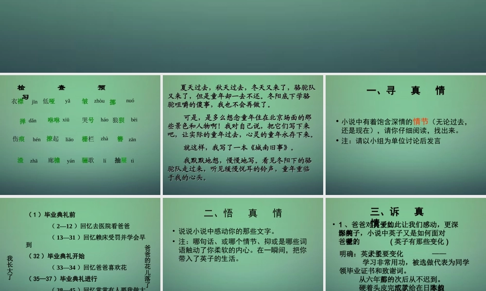 中学七年级语文下册 第2课 爸爸的花儿落了课件2 (新版)新人教版 课件