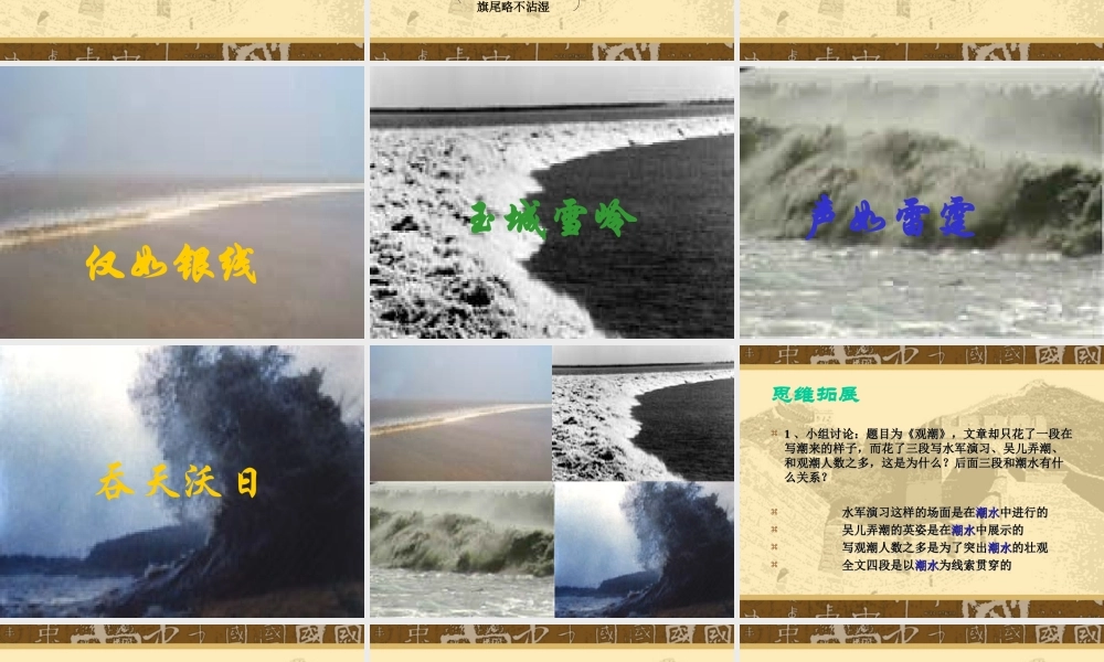 八年级语文观潮课件1 新课标 人教版 课件