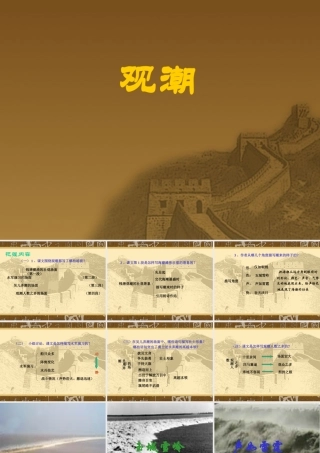 八年级语文观潮课件1 新课标 人教版 课件
