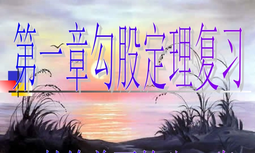八年级数学上册 第一章勾股定理复习与测试 北师大版 课件