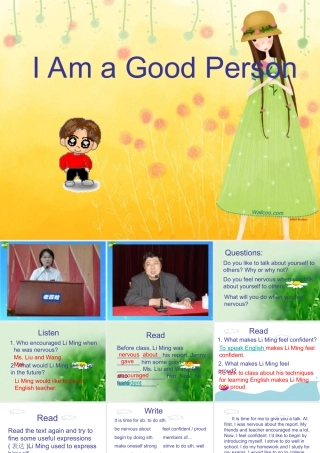 八年级英语上册 Unit 8 Celebrating Me Lesson 61课件 冀教版 课件