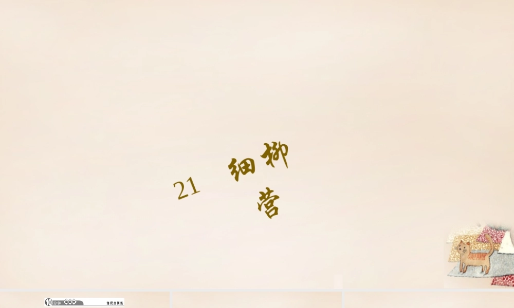 八年级语文下册 21(细柳营)习题课件 (新版)语文版 课件