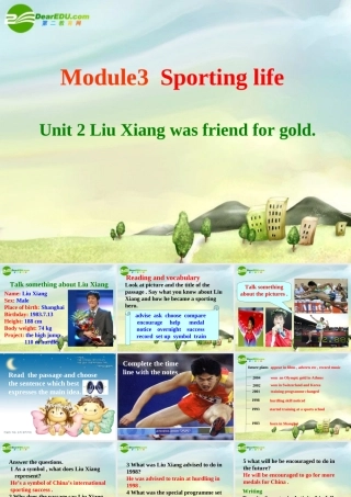 九年级英语上册 Module3  Sporting life 课件 牛津版 课件