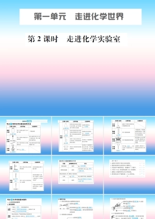 中考化学总复习 第一单元 走进化学世界 第2课时 走进化学实验室课件