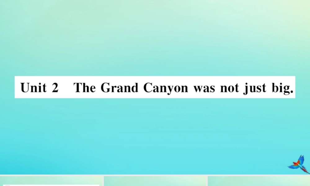 九年级英语上册 Module 1 Wonders of the world Unit 2 The Grand Canyon was not just big习题课件 (新版)外研版 课件