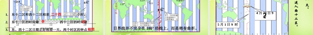 中学七年级地理下册 学会换算不同地点的时间课件 湘教版 课件