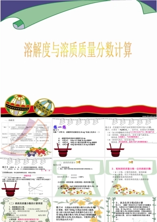 初三化学溶质质量分数计算课件
