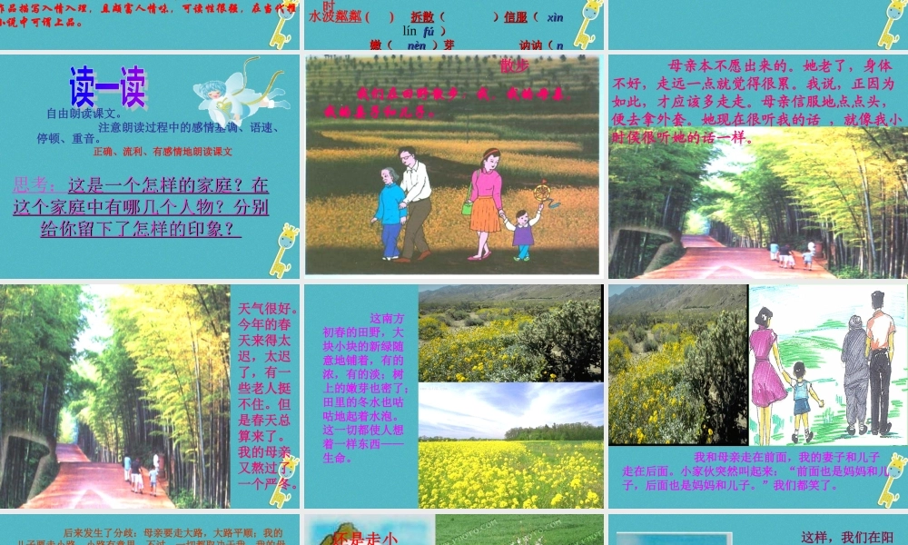 七年级语文上册 第二单元 6 散步课件 新人教版 课件